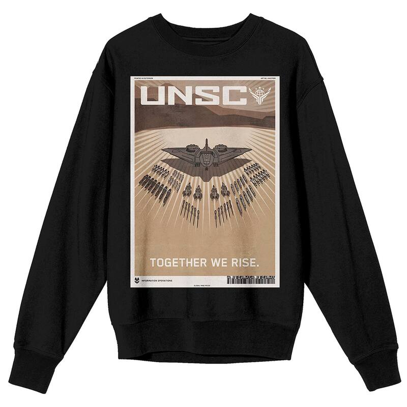アニメキャラクター メンズ トップス Tシャツ グラフィック Licensed Character Men's Halo Together We Rise UNSC Long Sleeve Graphic Tee Black ブラック 8,386円