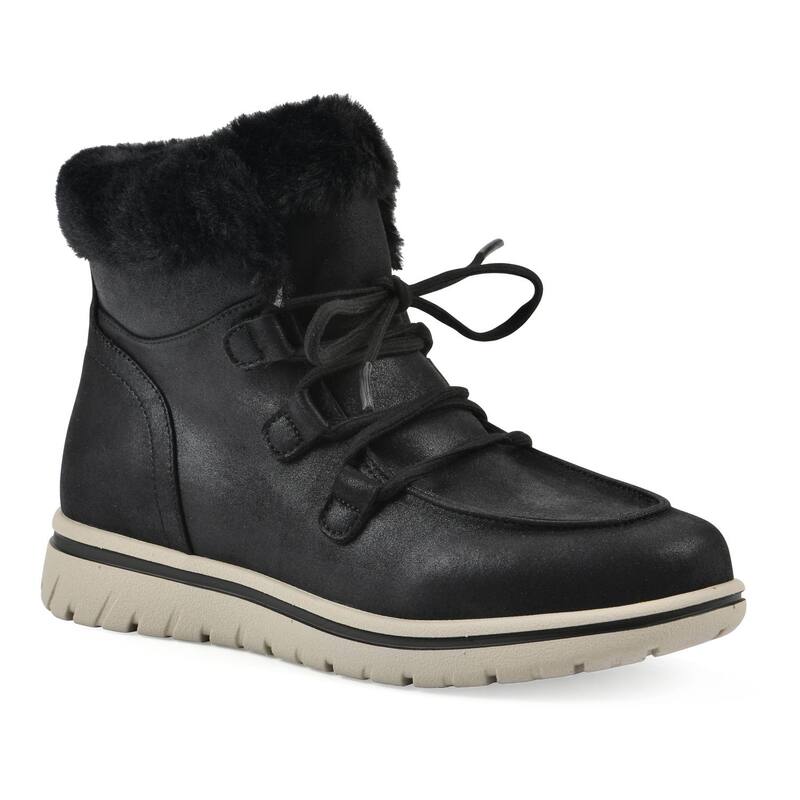 クリフバイホワイトマウンテン レディース シューズ ブーツ・レインブーツ アンクル Cliffs by White Mountain Harisson Women Ankle Boots Black Fabric ブラック