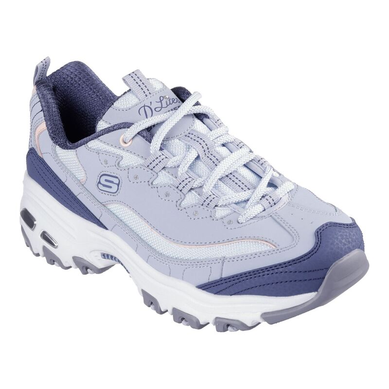 スケッチャーズ レディース シューズ スニーカー Skechers D'Lites Women'shoes Blue Leather Manmade ブルー|ReVida 店