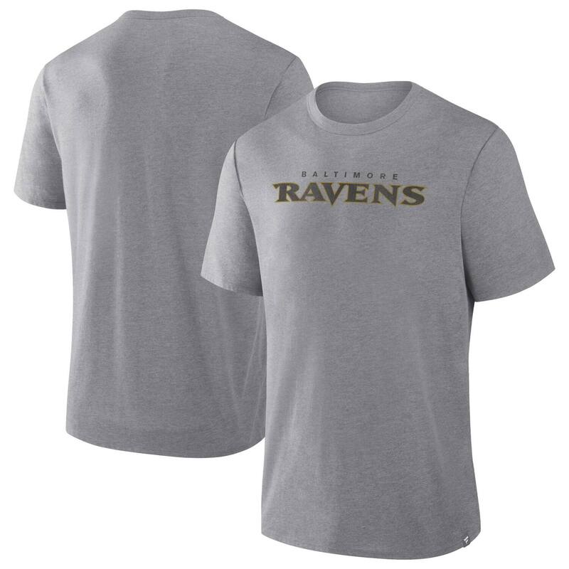 ファナティクス メンズ トップス Tシャツ Men's Fanatics Heather Gray Baltimore Ravens Tri-Blend T-Shirt Rav Grey グレー