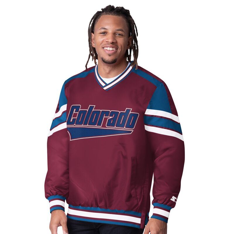 スターター メンズ トップス Tシャツ Vネック スウェット Men'starter Burgundy Colorado Avalanche Reliver I V-Neck Pullover Sweatshirt Ava Med Re バーガンディ｜ReVida 店