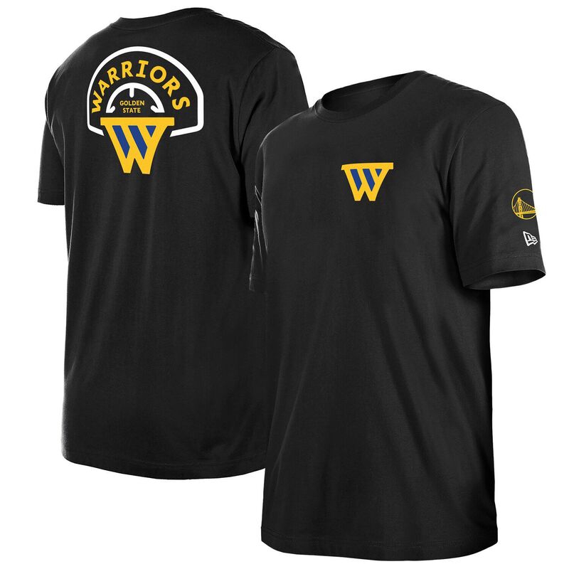 ニューエラ メンズ トップス Tシャツ Men's New Era Black Golden State Warriors \