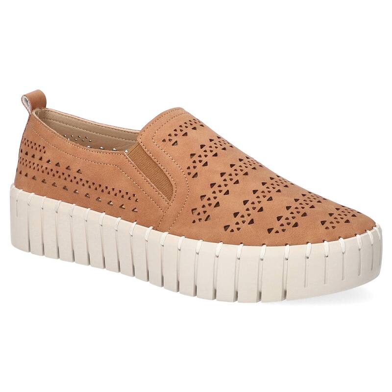 イージーストリート レディース シューズ サンダル プラットフォーム スニーカー Peppy by Easy Street Women's Platform Sneakers Tan タン|ReVida 店