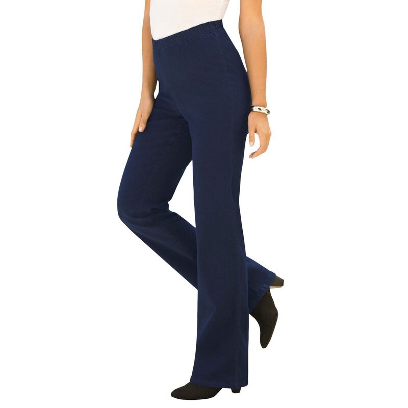 ロアマンズ レディース ボトムス デニムパンツ ブーツカット プラスサイズ プチ ブーツ Roaman's Women's Plusize Petite Bootcut Comfort Stretch Jean Indigo Wash インディゴ｜ReVida 店