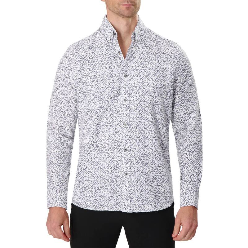 レポートコレクション メンズ トップス Tシャツ Men's Report Collection 4-Way Performance Dresshirt Gray Leaf グレー