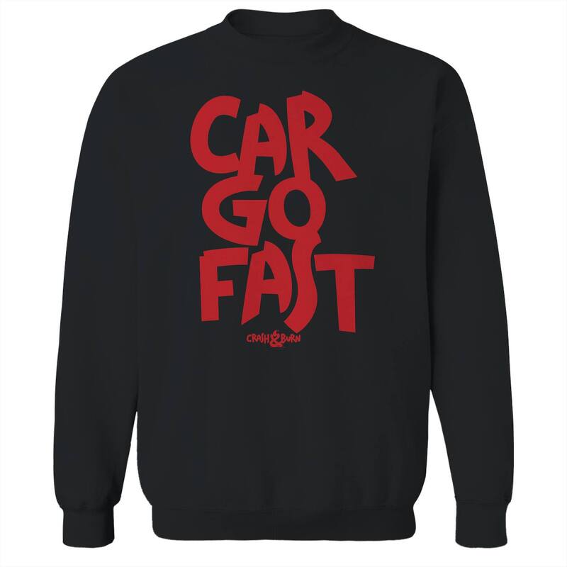 アニメ文字記号 メンズ トップス ティーシャツ 流汗 グラフィック Licensed Character Men\u0027s COLAB89 Car Go Fast Red Graphic Sweatshirt Black 黒いこと トップス-メンズファッション