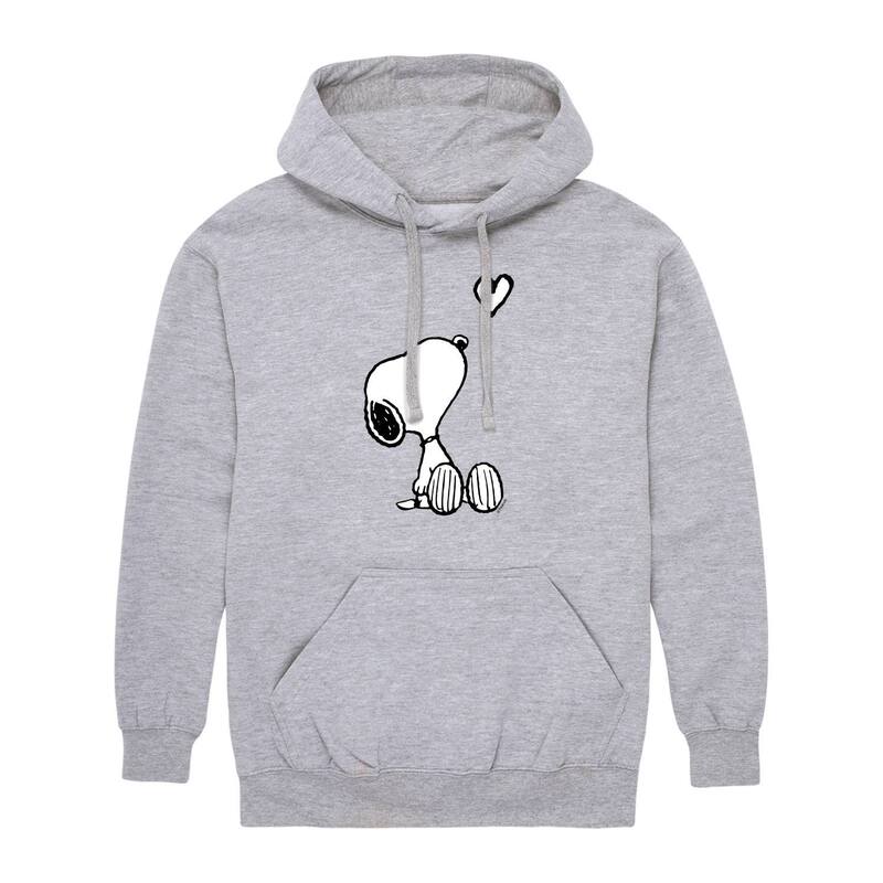 アニメキャラクター メンズ トップス Tシャツ パーカー グラフィック Licensed Character Men's Peanutsnoopy Heart Graphic Hoodie Heather Gray グレー｜ReVida 店