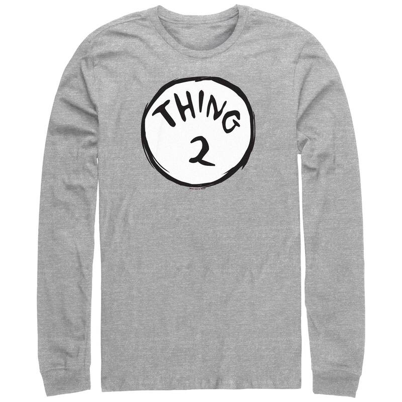 アニメキャラクター メンズ トップス Tシャツ グラフィック Licensed Character Men's Dr. Seuss Thing 2 Long Sleeve Graphic Tee Athletic Heather ヘザー