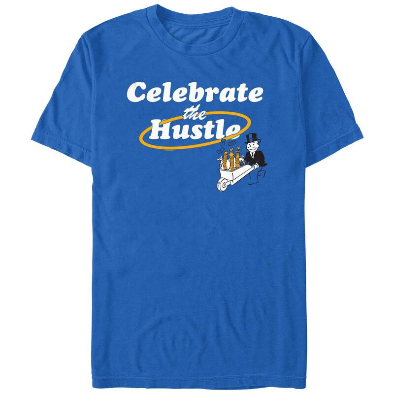 アニメキャラクター メンズ トップス Tシャツ グラフィック Licensed Character Men's Monopoly Celebrate The Hustle Graphic Tee Royal｜ReVida 店