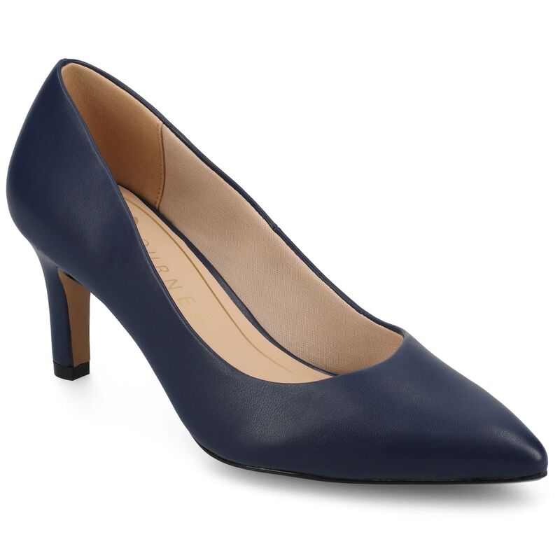 ジュルネ コレクション レディース シューズ パンプス ヒール Journee Collection Scylee Slip-On Stiletto Pointed-Toe Higheel Shoes Navy ネイビー｜ReVida 店