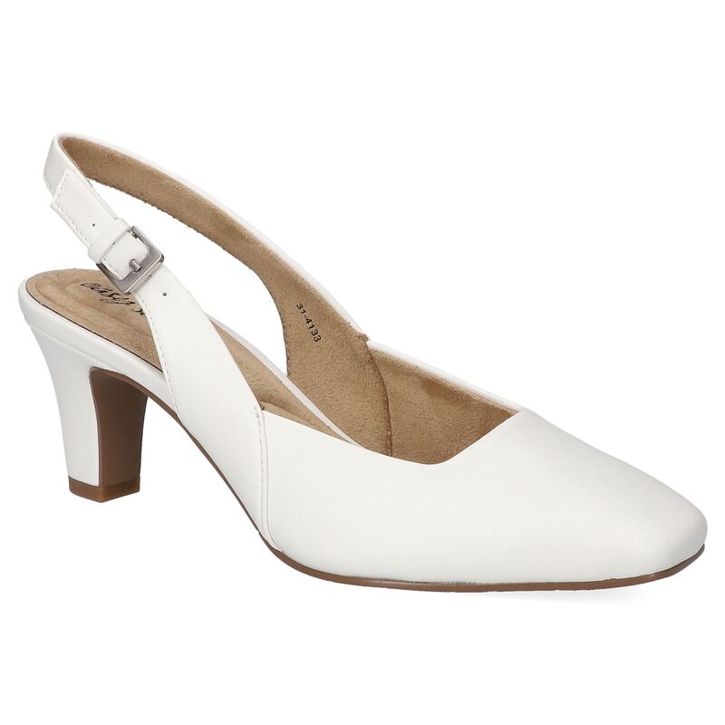 イージーストリート レディース シューズ パンプス Easy Street Ritsa Women'square Toe Slingback Pumps White ホワイト|ReVida 店
