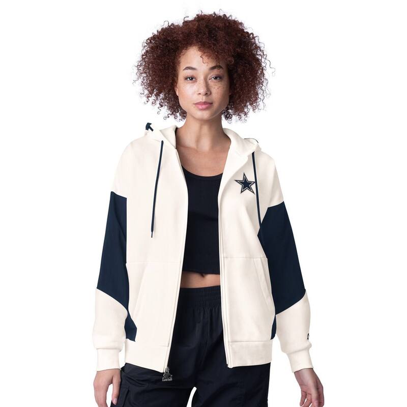 スターター レディース アウター ジャケット・ブルゾン パーカー Women'starter White Dallas Cowboyscrimmage Full-Zip Hoodie Cowhite ホワイト