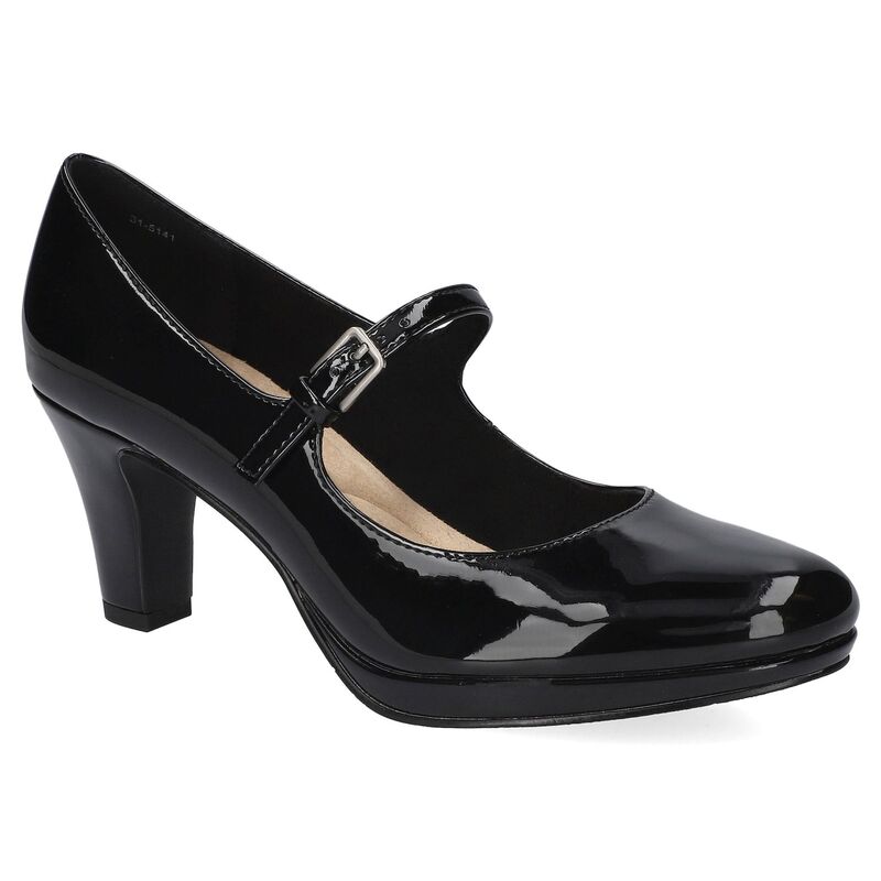 イージーストリート レディース シューズ パンプス プラットフォーム Easy Street Women's Zest Mary Jane Platform Pumps Black Patent ブラック｜ReVida 店