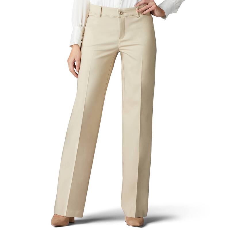 リー レディース ボトムス カジュアルパンツ Women's Lee Flex Motion Trouser Pants Bungalow Khaki カーキ｜ReVida 店
