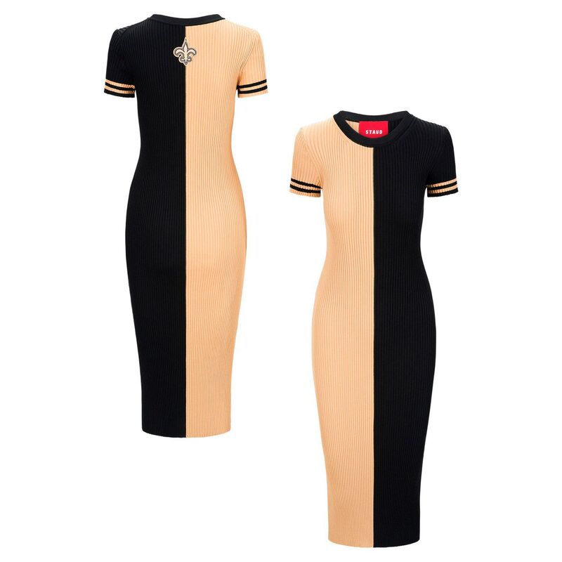 スタウド レディース トップス ワンピース Women'sTAUD Gold/Black New Orleansaints Colleen Dressnt Gold ゴールド