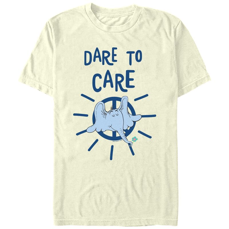 アニメキャラクター メンズ トップス Tシャツ グラフィック Licensed Character Men's Dr. Seuss Dare To Care Graphic Tee Natural｜ReVida 店