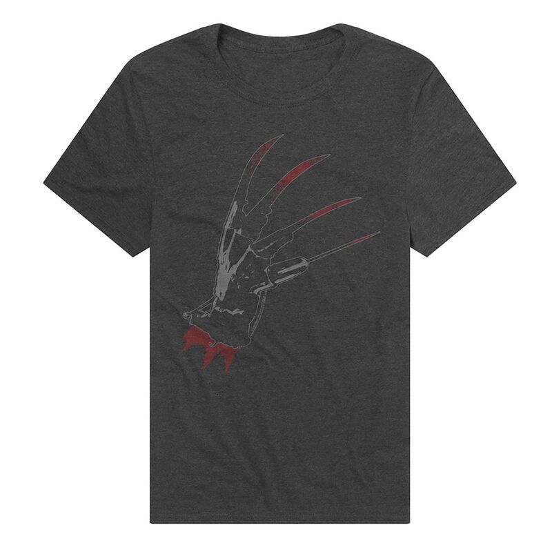 アニメキャラクター メンズ トップス Tシャツ グラフィック Licensed Character Men's A Nightmare on Elm Street Freddy Krueger's Glove Graphic Tee Charcoal チャコール