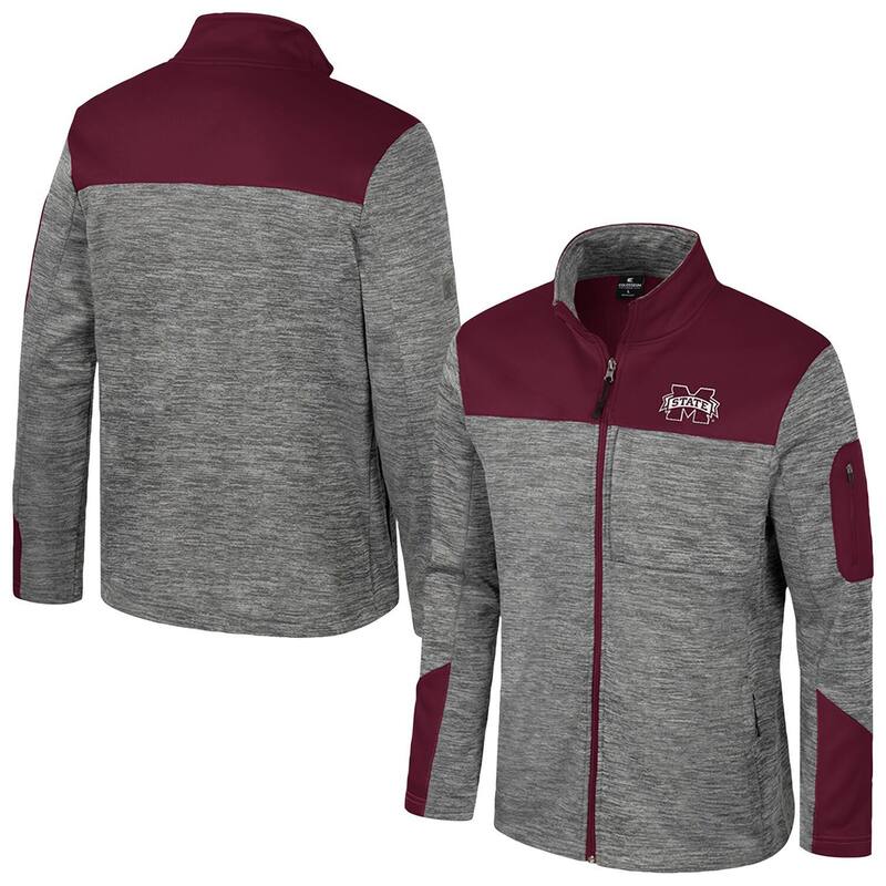 コロシアム メンズ アウター ジャケット・ブルゾン Men's Colosseum Gray/Maroon Mississippi State Bulldogs Guard Full-Zip Jacket Mst Grey グレー