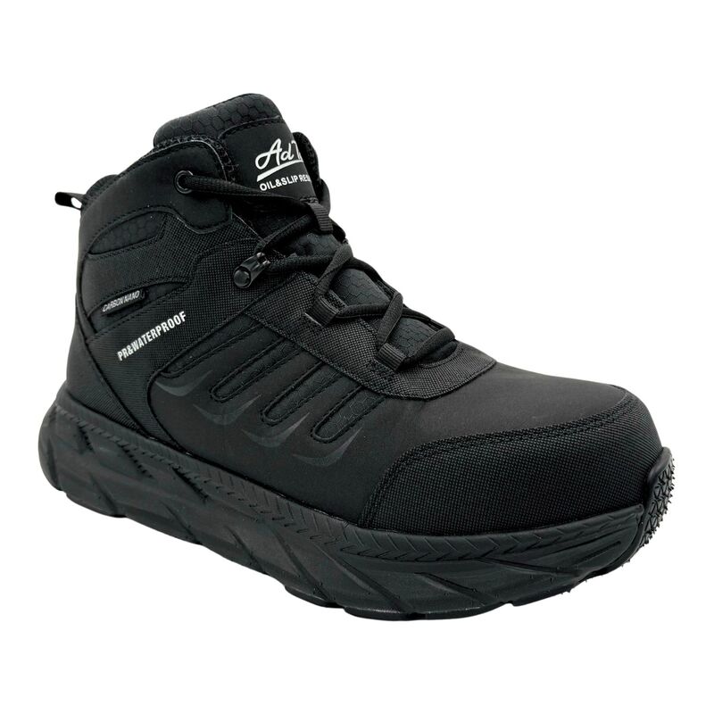 アドテック メンズ シューズ ブーツ・レインブーツ AdTec Ultra-Light Waterproof Carbonano Toe Puncture-Resistant Men Work Boots Black ブラック