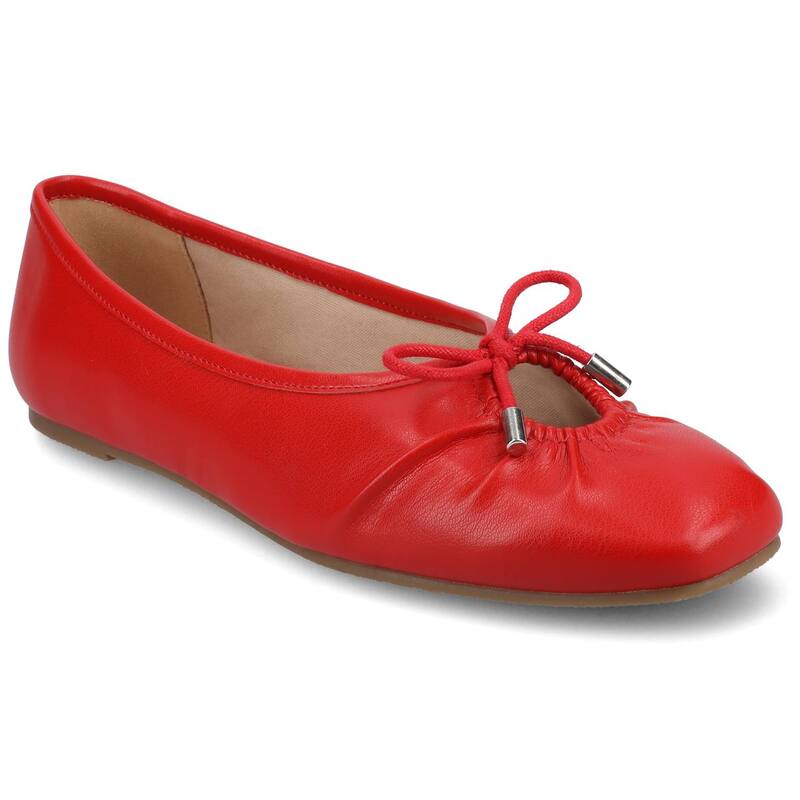 ジュルネ コレクション レディース シューズ サンダル Journee Collection Callee Medium and Wide Width Women's Ballet Bow Slip-On Dress Flats Red レッド|ReVida 店