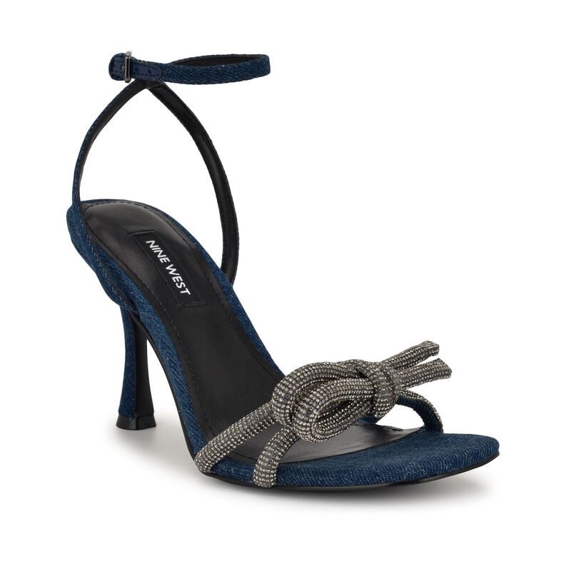 ナインウェスト レディース シューズ パンプス サンダル Nine West Ivid Women's Dressandals Dark Blue Denim デニム