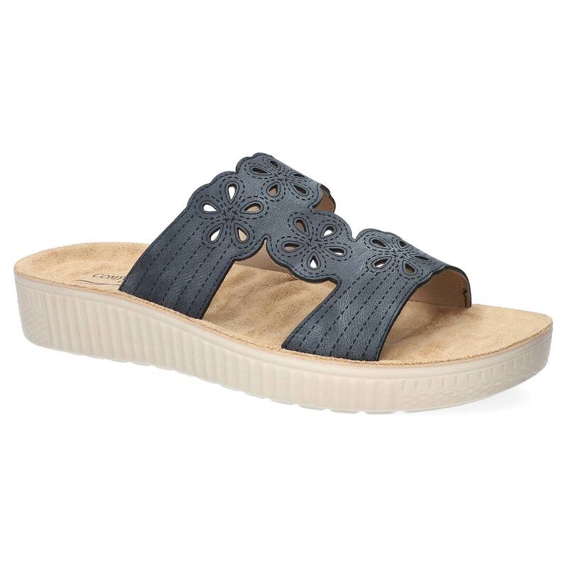 イージーストリート レディース シューズ サンダル プラットフォーム Easy Streetaj Women's Comfort Platform Slide Sandals Navy ネイビー