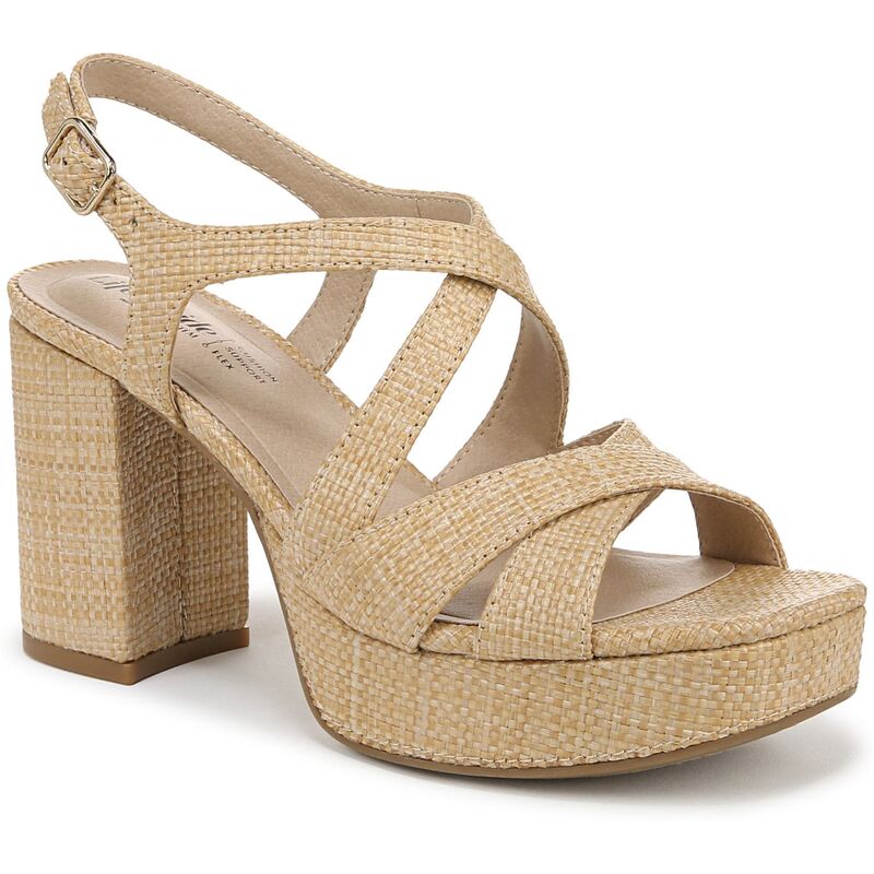ライフストライド レディース シューズ パンプス プラットフォーム LifeStride Adrianna Women'strappy Platform Dresshoes Tan タン｜ReVida 店