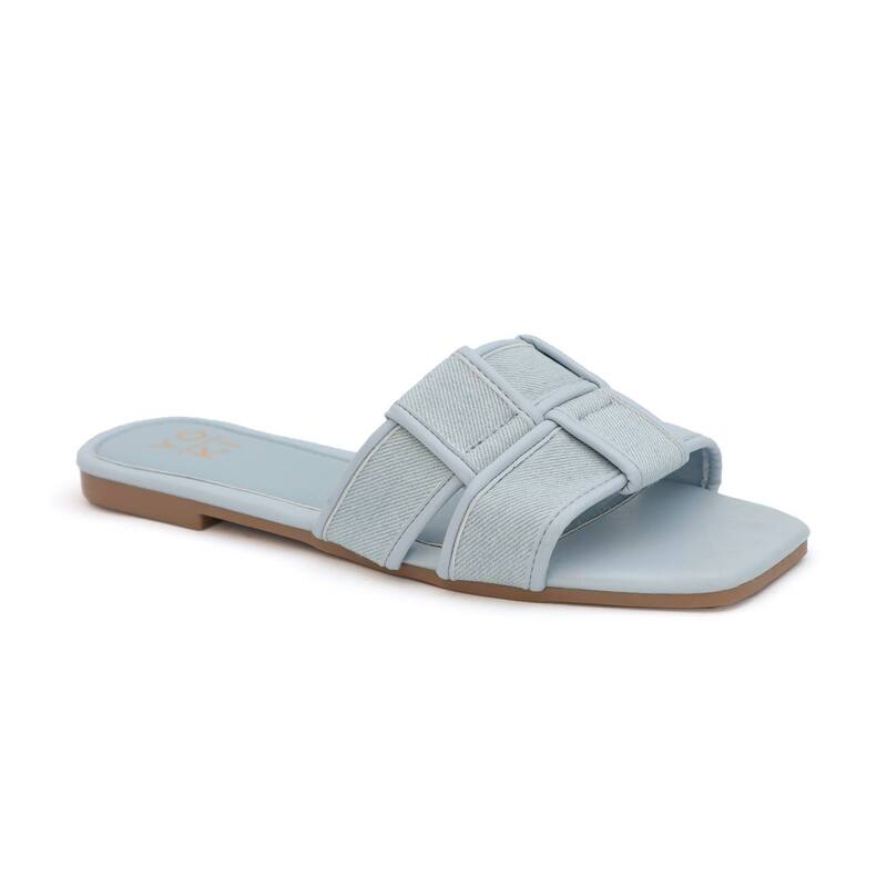 ヨキ レディース シューズ サンダル デニム フリンジ Yoki Essie Women's Denim Checkered Stone & Fringe Sandals Denim デニム 9,105円