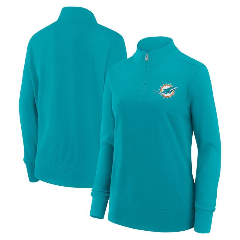 アンブランデッド レディース トップス Tシャツ ジャケット Unbranded Women's Aqua Miami Dolphins Velocity Quarter-Zip Jacket Dol Turq A アクア