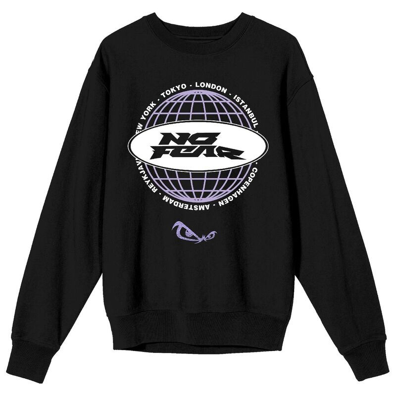 アニメキャラクター メンズ トップス Tシャツ ロゴ グラフィック Licensed Character Men's No Fear Ovalogo Long Sleeve Graphic Tee Black ブラック