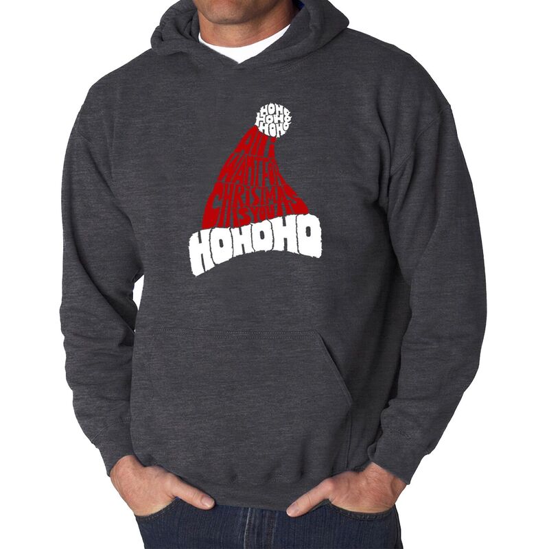 エルエーポップアート メンズ トップス Tシャツ スウェット LA Pop Art All I Want For Christmas Is You - Men's Word Art Hooded Sweatshirt Grey グレー｜ReVida 店 12,226円