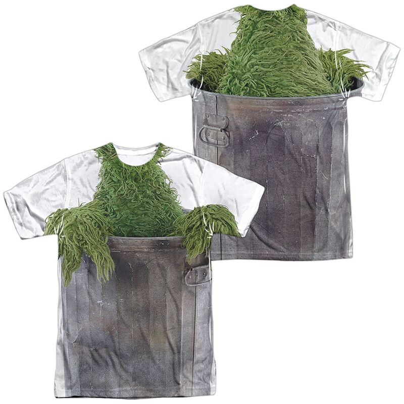 アニメキャラクター メンズ トップス Tシャツ グラフィック Licensed Character Men'sesame Street Oscar the Grouch Costume Sublimated Graphic Tee Black ブラック