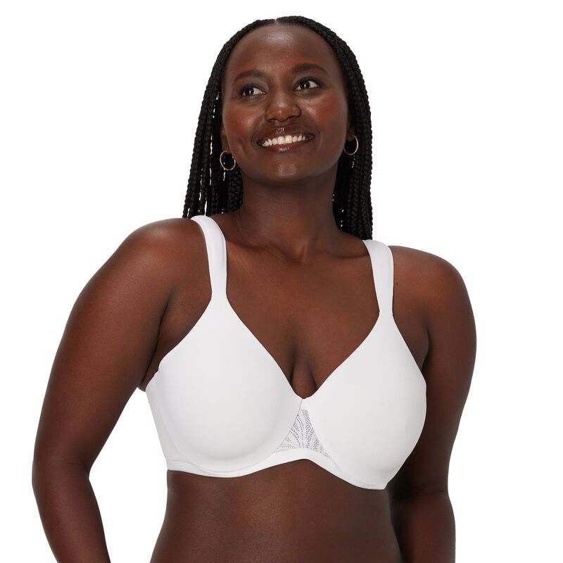 バリ レディース アンダーウェア ブラジャー Tシャツ Bali's Coolest Smoothing Underwire T-Shirt Bra DF4580 White ホワイト