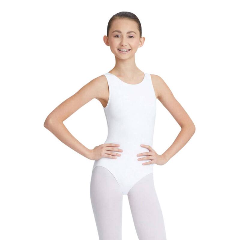 カペジオ レディース トップス Tシャツ Capezio Classics High-Neck Tank Leotard White ホワイト