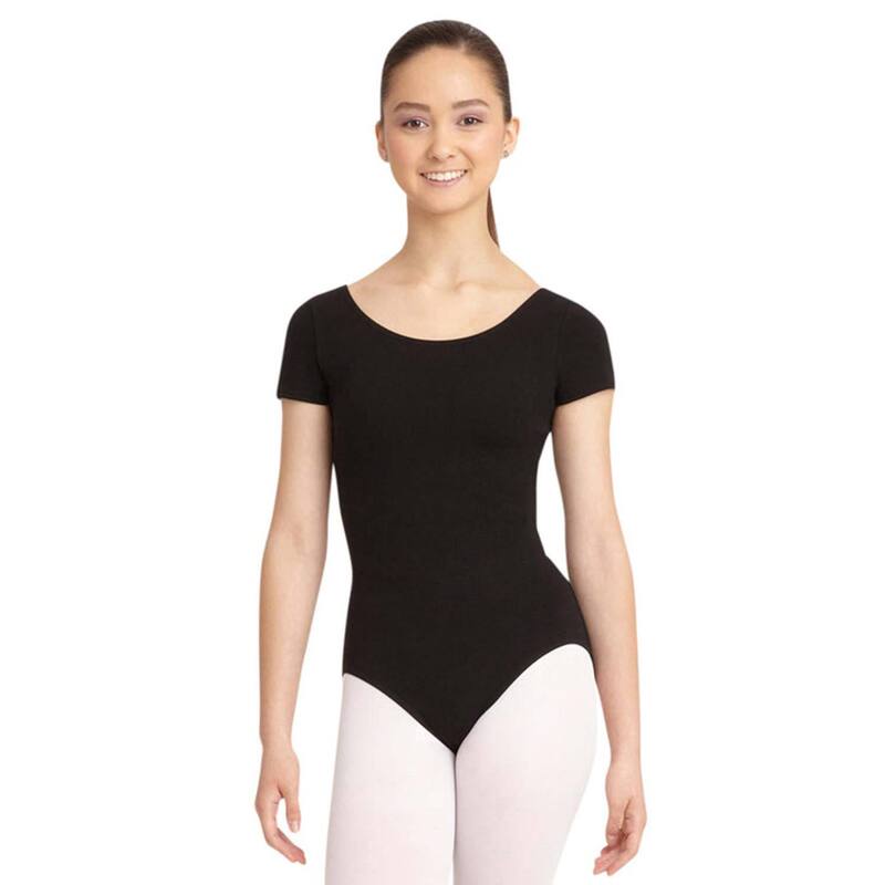 カペジオ レディース トップス ティーシャツ Capezio Classicshort Sleeve Leotard Black 黒いこと Tシャツ・カットソー-トップス