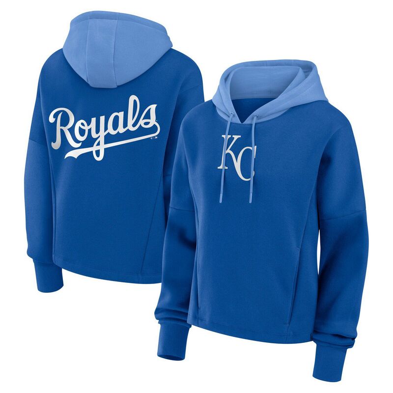 ファナティクス レディース トップス Tシャツ フリース パーカー Fanatics Women's Royal Kansas City Royals Oversized Legacy Fleece Pullover Hoodie Ryl Blue ブルー