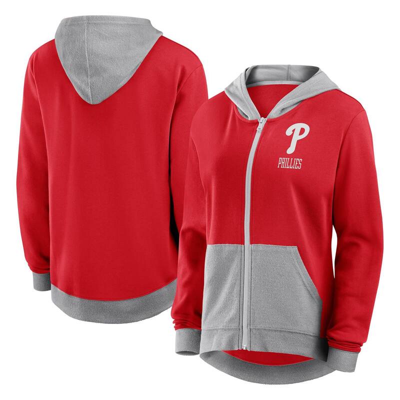 ファナティクス レディース トップス Tシャツ パイル パーカー Women's Fanatics Red Philadelphia Phillies Hit French Terry Full-Zip Hoodie Phl Red レッド