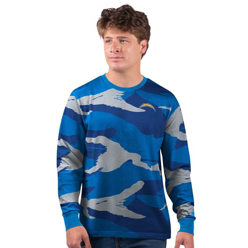 クランク メンズ トップス ティーシャツ Men\u0027starter Powder Blue Los Angeles Chargers Thursday Night Gridiron Long Sleeve T-Shirt Chg Light 青色 トップス-メンズファッション-Tシャツ・カットソー