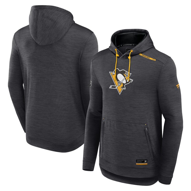 ファナティクス メンズ トップス Tシャツ パーカー Men's Fanatics Heather Charcoal Pittsburgh Penguins Authentic Pro Tech Pullover Hoodie Png Charco チャコール 23,850円