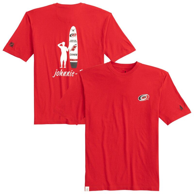 ジョニー オー メンズ トップス Tシャツ Men's johnnie-O Red Carolina Hurricanes Heathered Spencer T-Shirt Hured レッド 12,936円