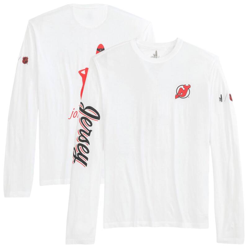 ジョニー オー メンズ トップス Tシャツ ジャージー Men's johnnie-O White New Jersey Devils Adam Long Sleeve T-Shirt Nhl White ホワイト