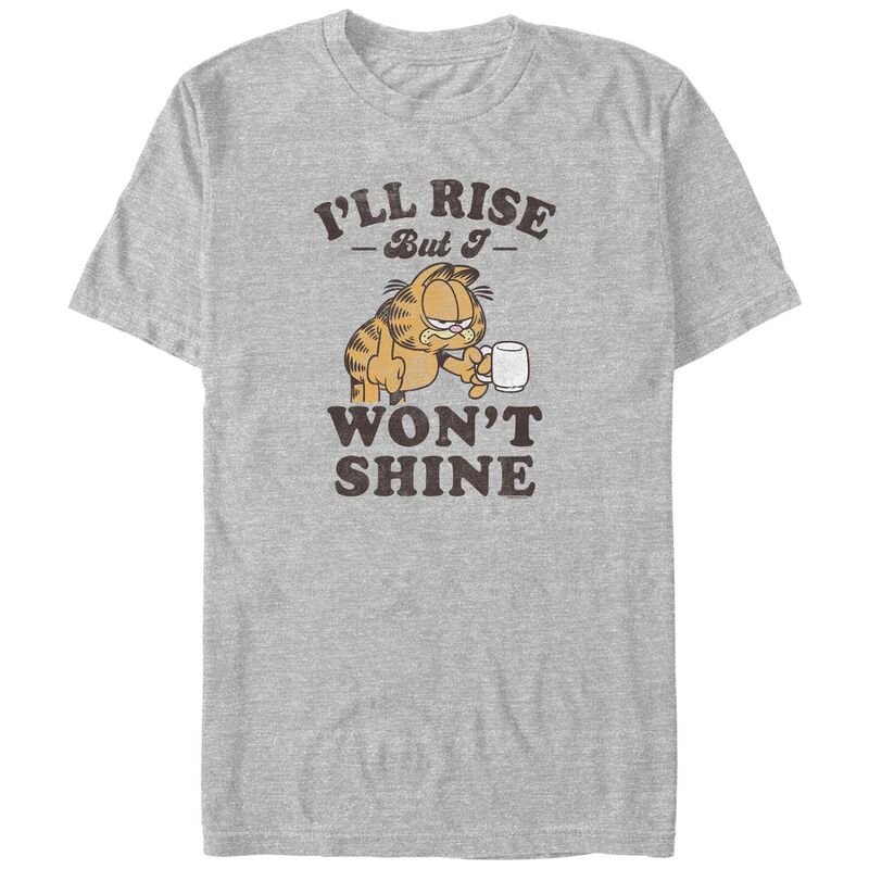 アニメキャラクター メンズ トップス Tシャツ トール グラフィック Licensed Character Big & Tall Garfield Won't Shine Graphic Tee Athletic Heather ヘザー