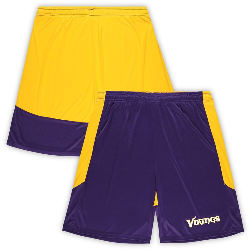 ファナティクス メンズ ボトムス ハーフパンツ・ショーツ トール ショートパンツ Men's Fanatics Purple/Gold Minnesota Vikings Big & Tall Synthetic Launch Shorts Mvk Purple パープル｜ReVida 店