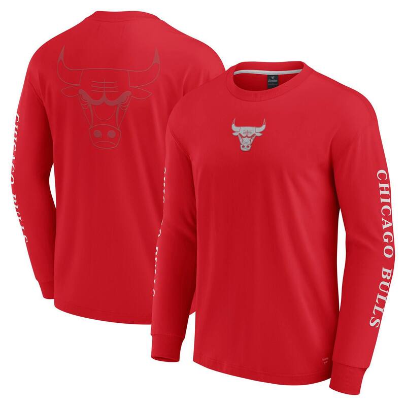 ファナティクス メンズ トップス Tシャツ Men's Fanatics Red Chicago Bulls Elementstrive Long Sleeve T-Shirt Bul Red レッド