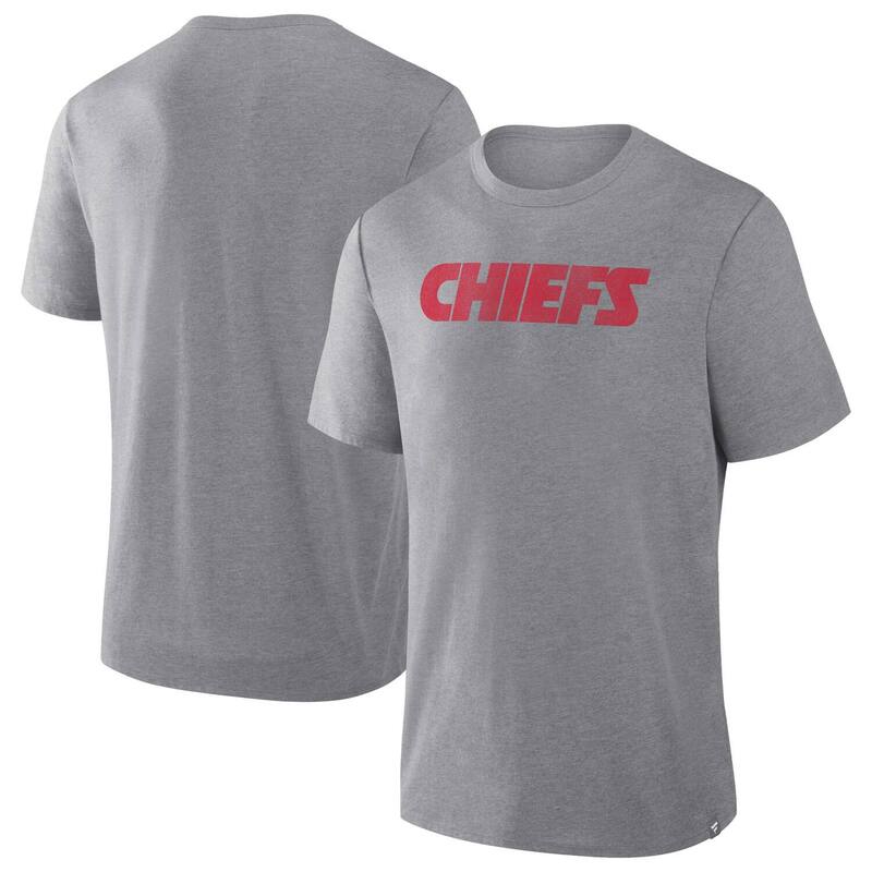ファナティクス メンズ トップス Tシャツ Men's Fanatics Heather Gray Kansas City Chiefs Tri-Blend T-Shirt Chf Grey グレー