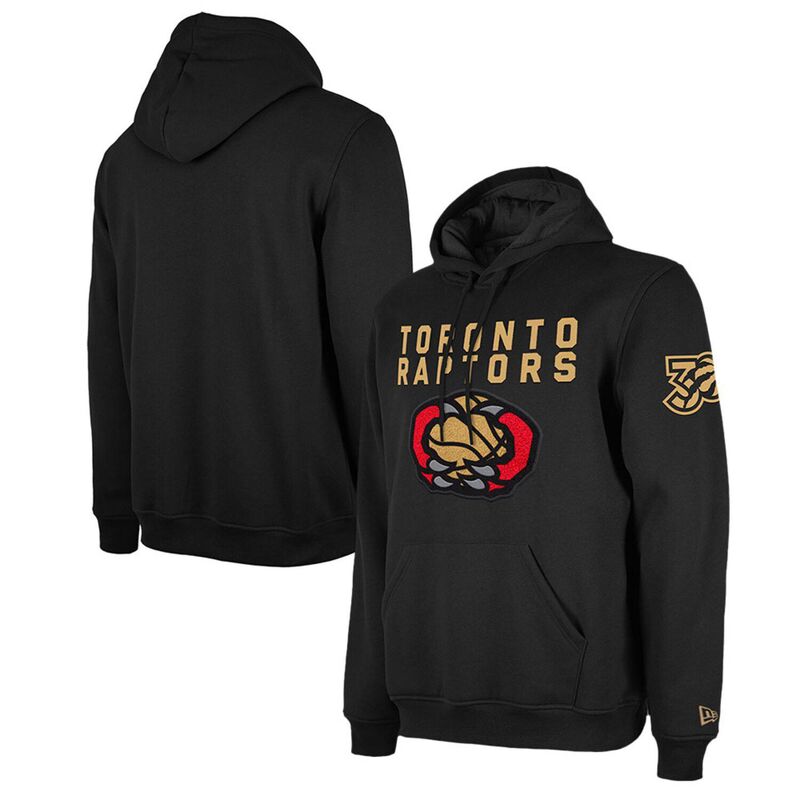ニューエラ メンズ トップス Tシャツ パーカー Men's New Era Black Toronto Raptors 2024/25 City Edition Chenille Heavyweight Pullover Hoodie Rpt Black ブラック