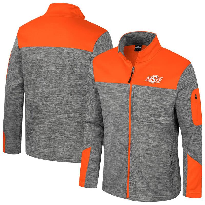 コロシアム メンズ アウター ジャケット・ブルゾン Men's Colosseum Gray/Orange Oklahoma State Cowboys Guard Full-Zip Jacket Oks Grey グレー