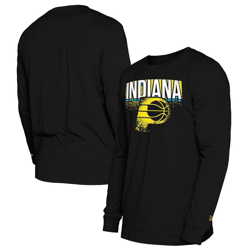 ニューエラ メンズ トップス Tシャツ Men's New Era Black Indiana Pacers 2024/25 City Edition Long Sleeve T-Shirt Pcr Black ブラック