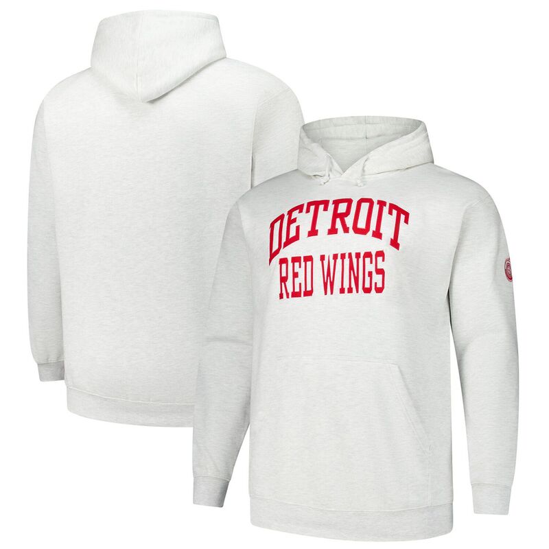 ファナティクス メンズ トップス Tシャツ トール フリース パーカー Men's Fanatics Heather Gray Detroit Red Wings Big & Tall Fleece Pullover Hoodie Rdw Grey グレー｜ReVida 店