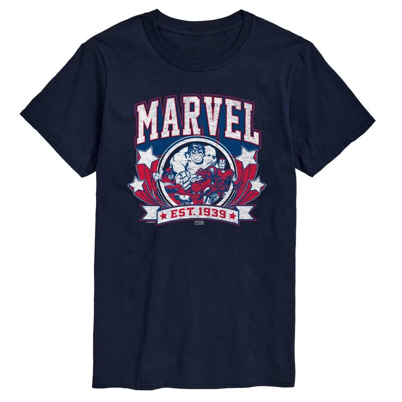 マーベル メンズ トップス Tシャツ トール グラフィック Big & Tall Marvel Collegiate Americana Graphic Tee Navy ネイビー 6,784円